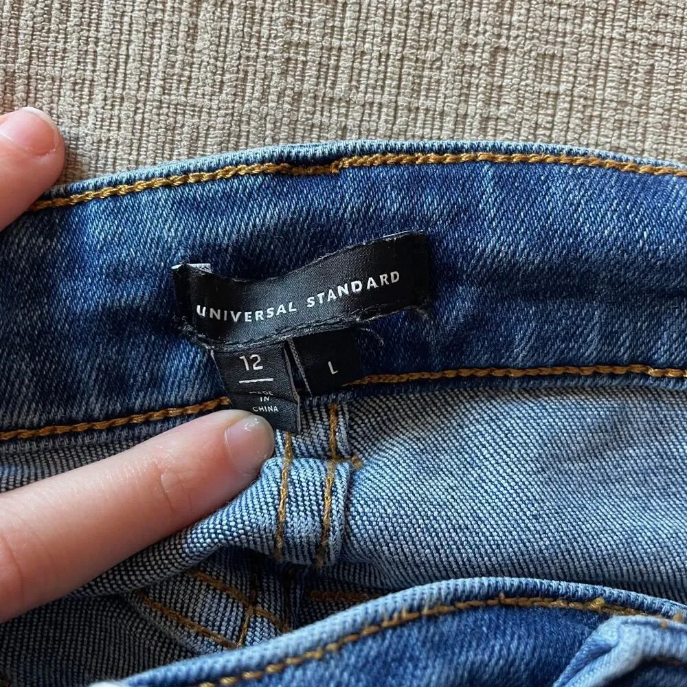 Universal Standard high waist straight jeans, size L - Picture 4 of 8